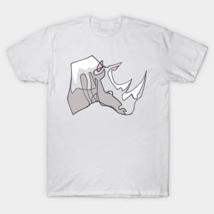 Hand drawn rhino head vector illustration T-Shirt